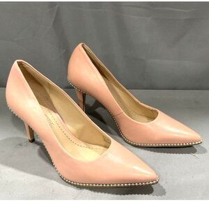 Coach "Samantha" Pink Leather Studded Dress Pump Slip-On Heels Women 5.5
